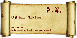 Ujházi Miklós névjegykártya